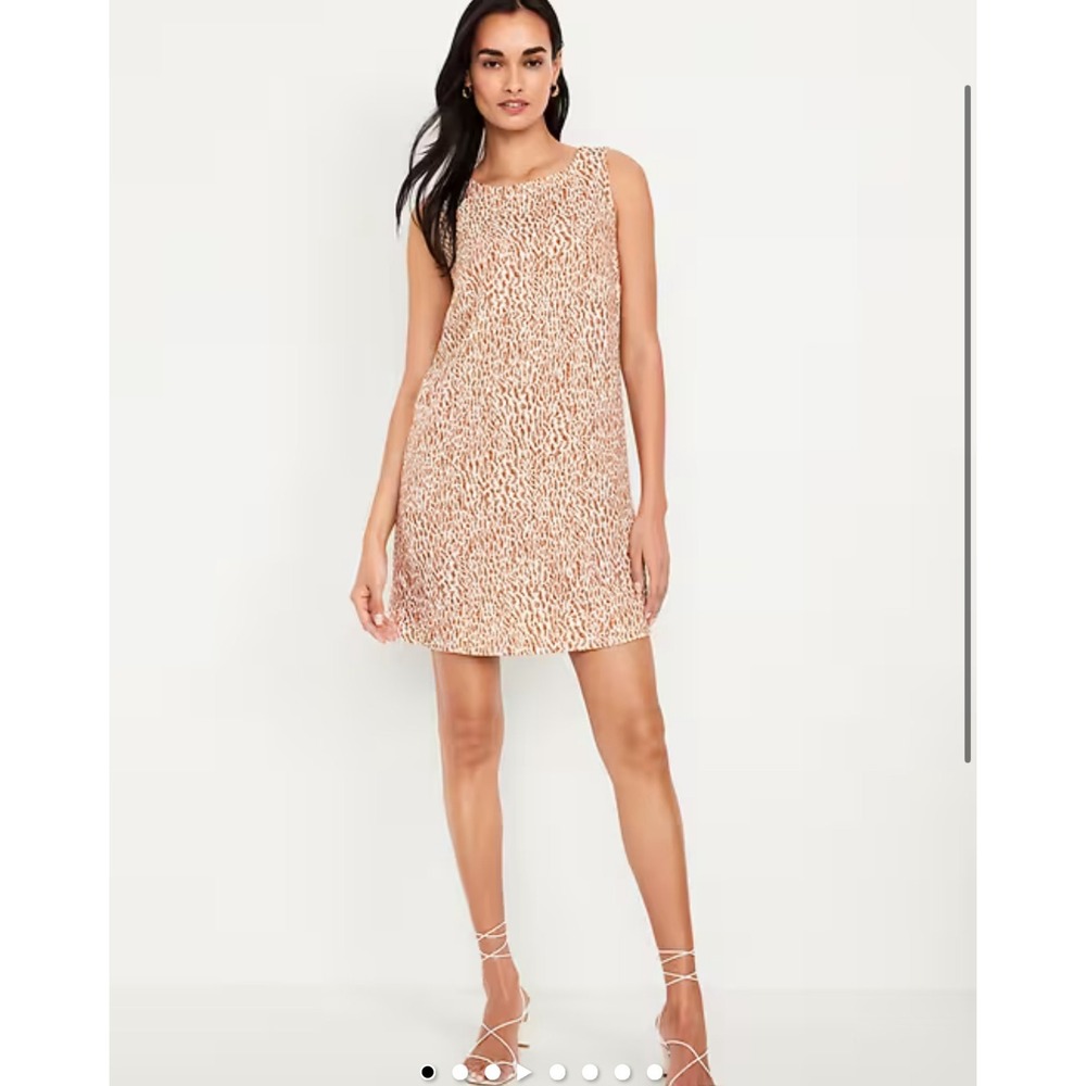 NWT Old Navy Printed Linen-Blend Mini‎ Shift Dress Cheetah Print Women's Sz XXL